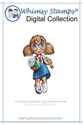 Nerdy Tia - Digital Stamp - Whimsy Stamps