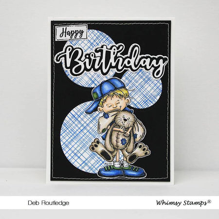 Noah and His Bunny Bandit - Digital Stamp - Whimsy Stamps