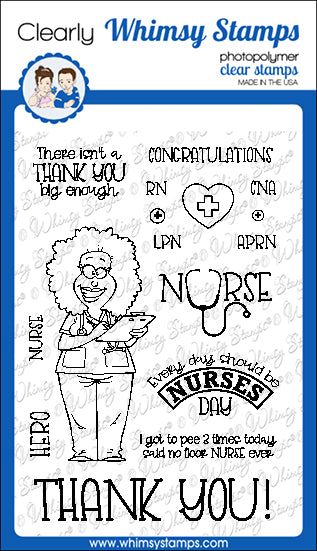 **NEW Nurses Day Clear Stamps - Whimsy Stamps