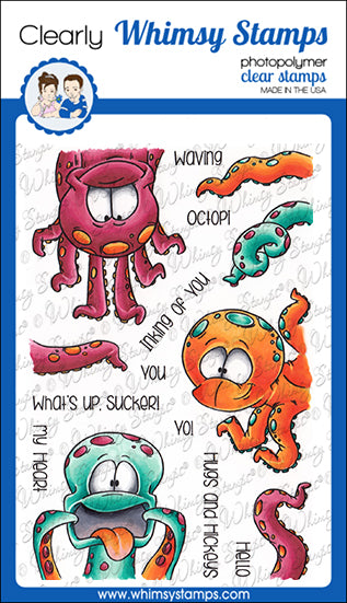 **NEW Octopi Guys Clear Stamps - Whimsy Stamps