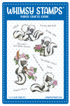 **NEW Odorable Skunks Clear Stamps - Whimsy Stamps