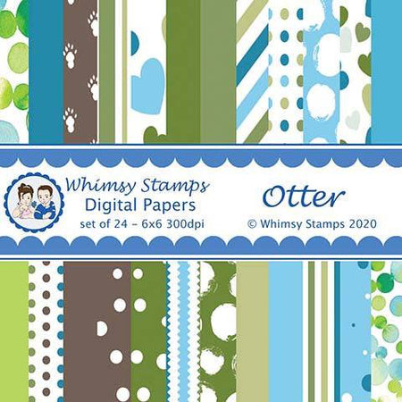 Otters Papers - Digital Paper - Whimsy Stamps