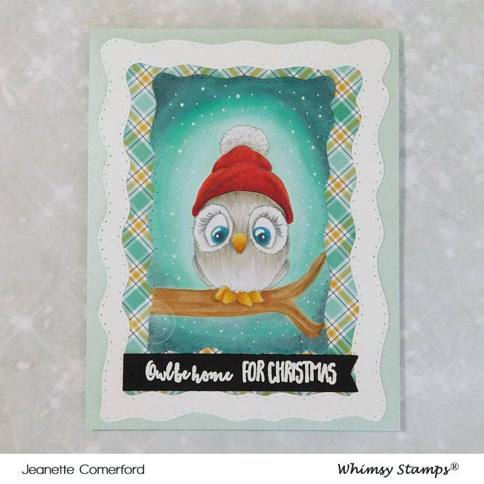 Happy Owlidays Too Clear Stamps - Whimsy Stamps