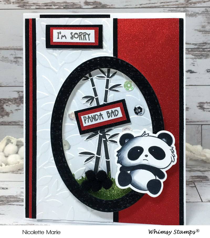 Panda Butt Clear Stamps - Whimsy Stamps