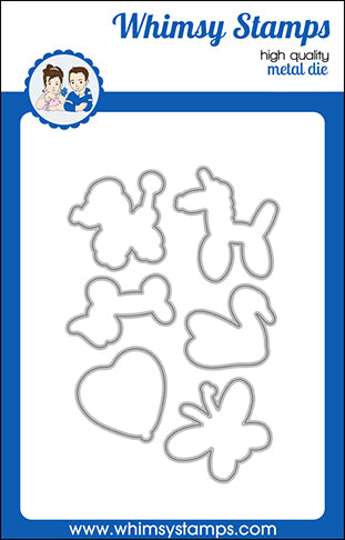 **NEW Party Animal Balloons Outline Die Set - Whimsy Stamps