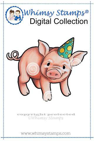 Party Pig - Digital Stamp - Whimsy Stamps