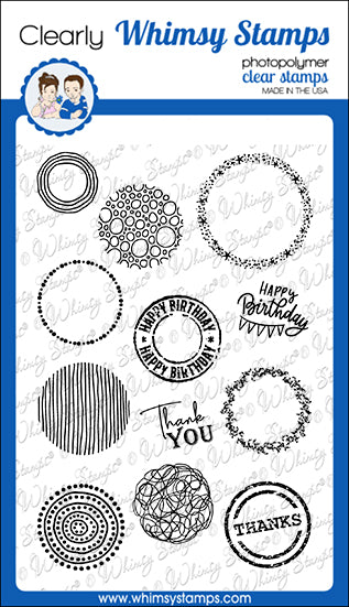 **NEW Peekaboo Dots Clear Stamps - Whimsy Stamps