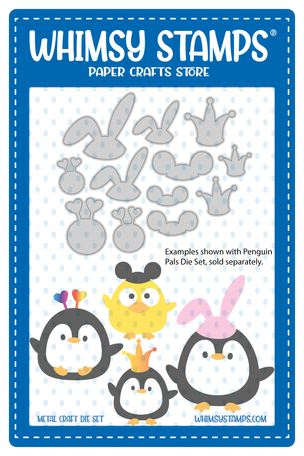 **NEW Penguin Pals Pretend Die Set - Whimsy Stamps