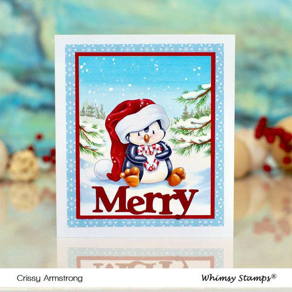 Penguin Christmas Sweetheart - Digital Stamp - Whimsy Stamps