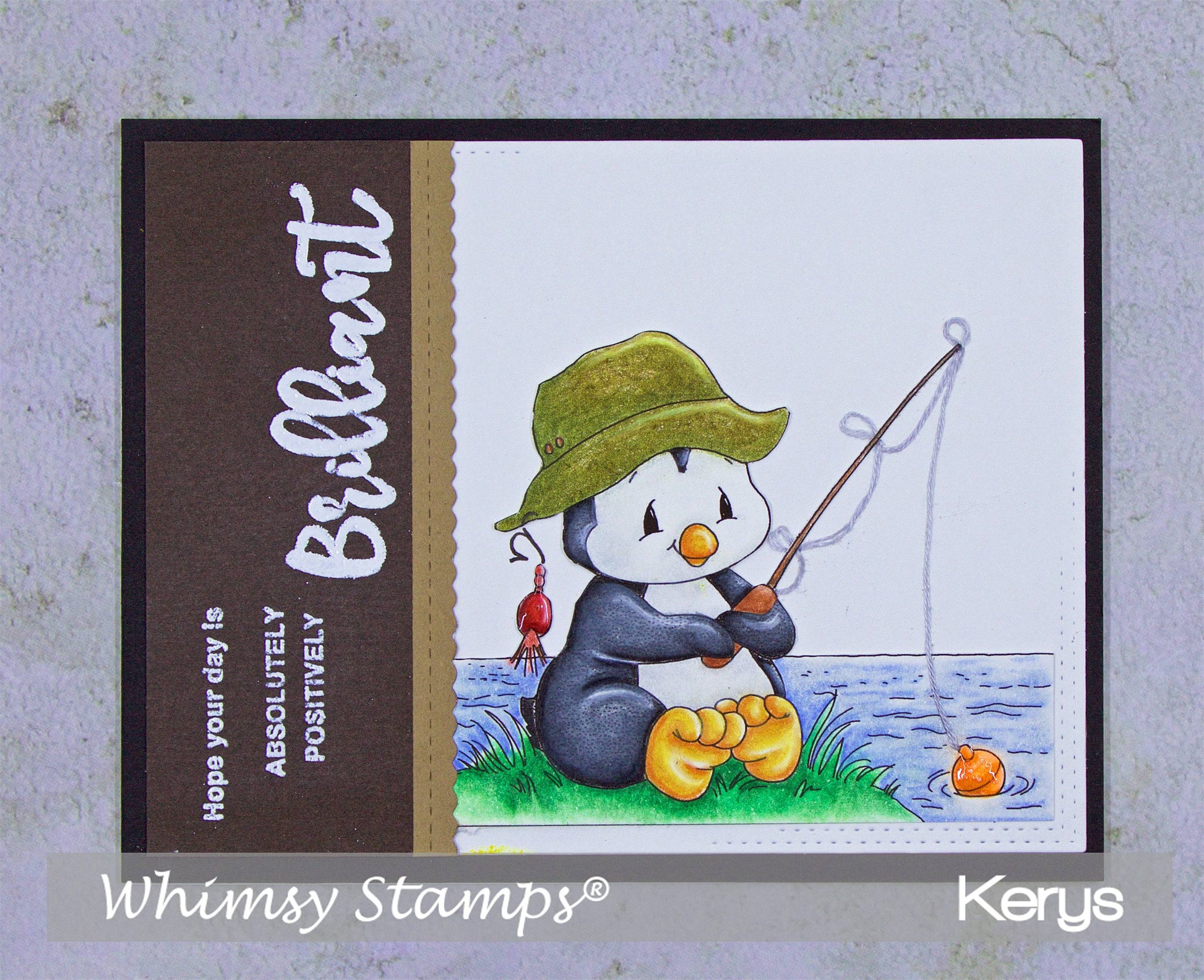 Penguin Fishing - Digital Stamp - Whimsy Stamps