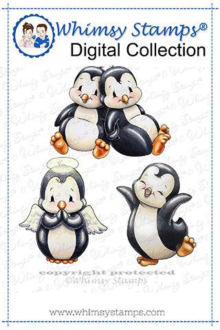 Penguin Lean on Me - Digital Stamp - Whimsy Stamps