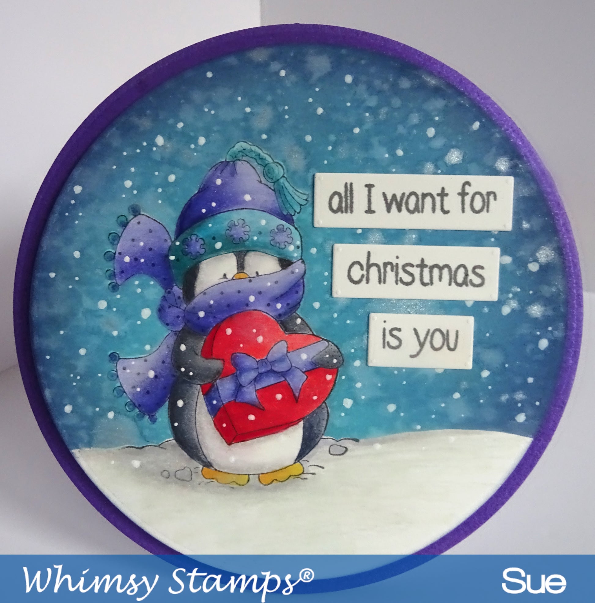 Penguin Chocolate Surprise - Digital Stamp - Whimsy Stamps