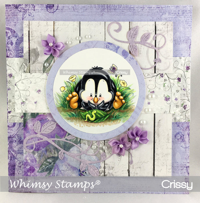 Penguin Gardener - Digital Stamp - Whimsy Stamps