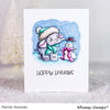 Ellie's Snowman Rubber Cling Stamp - Whimsy Stamps