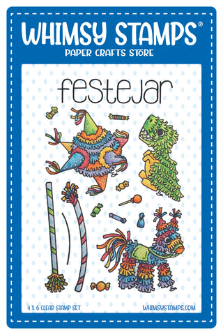 **NEW Pinata Festejar Clear Stamps - Whimsy Stamps