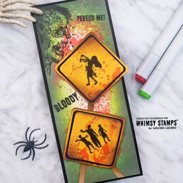 Zombie Party Clear Stamps - Whimsy Stamps
