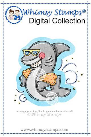 Pool Shark - Digital Stamp - Whimsy Stamps