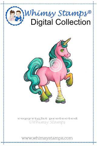 Pretty Unicorn - Digital Stamp - Whimsy Stamps