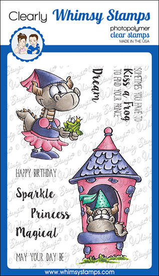 **NEW Princess Dragons Clear Stamps - Whimsy Stamps