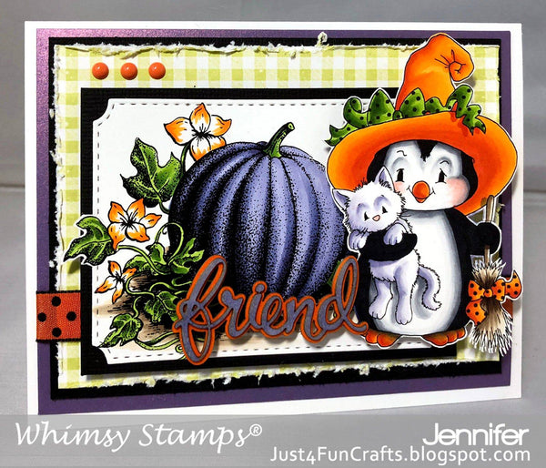 Penguin Spook Nite - Digital Stamp - Whimsy Stamps