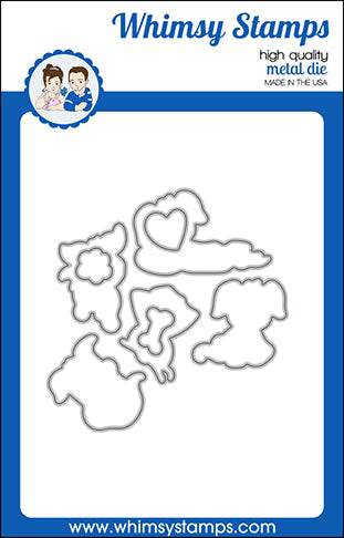 **NEW Puppy Dog Kisses Outlines Die Set - Whimsy Stamps
