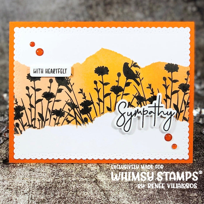 Sympathy Silhouette Clear Stamps - Whimsy Stamps