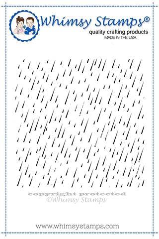 Rain Drops Background Rubber Cling Stamp - Whimsy Stamps