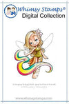 Rainbow Fairy - Digital Stamp - Whimsy Stamps