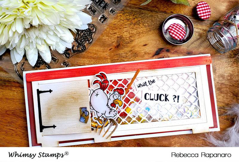 Slimline Chicken Coop Die Set - Whimsy Stamps