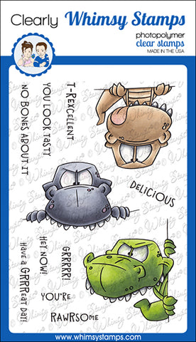 **NEW Roarsome Rex Clear Stamps - Whimsy Stamps