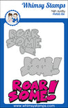 **NEW Roarsome Word and Shadow Die Set - Whimsy Stamps