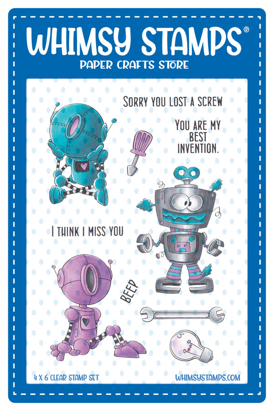 **NEW Robots Clear Stamps - Whimsy Stamps