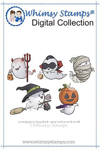 Halloween Ghost Gang - Digital Stamp– Whimsy Stamps