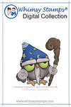 Owl Wizard - Digital Stamp - Whimsy Stamps