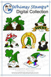 Lucky Gnomes Set - Digital Stamp - Whimsy Stamps