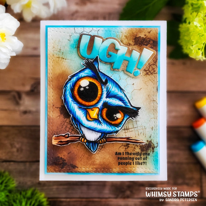 Angry Owl - Digital Stamp - Whimsy Stamps