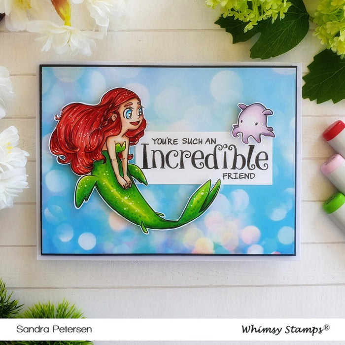 Friendly Mermaid - Digital Stamp - Whimsy Stamps