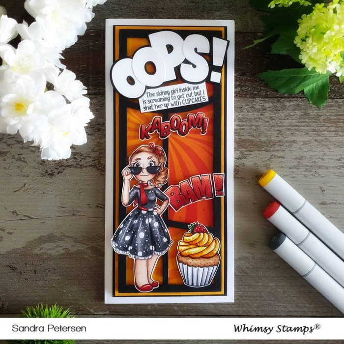 Poodle Skirt Mae - Digital Stamp - Whimsy Stamps