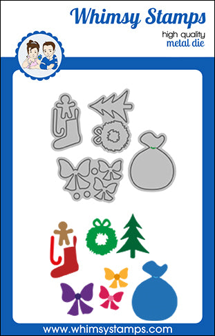 **NEW Santa's Sleigh Mini Accessories 1 Die Set - Whimsy Stamps