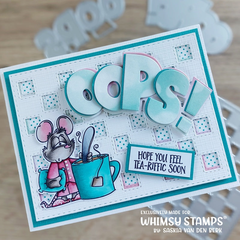 Oops Word and Shadow Die Set - Whimsy Stamps