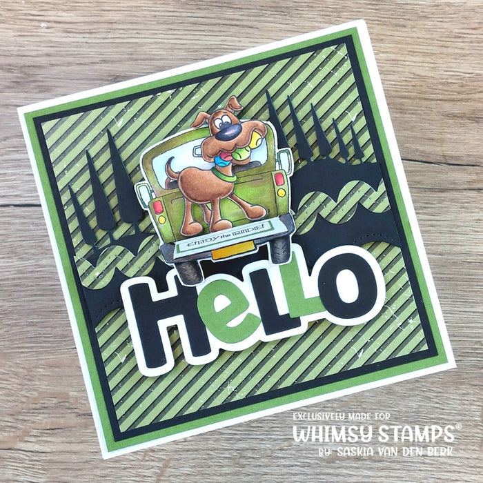 Hello Word and Shadow Die Set - Whimsy Stamps