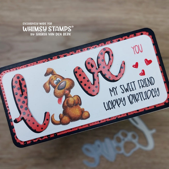 Doggie Valentine Friends Clear Stamps - Whimsy Stamps