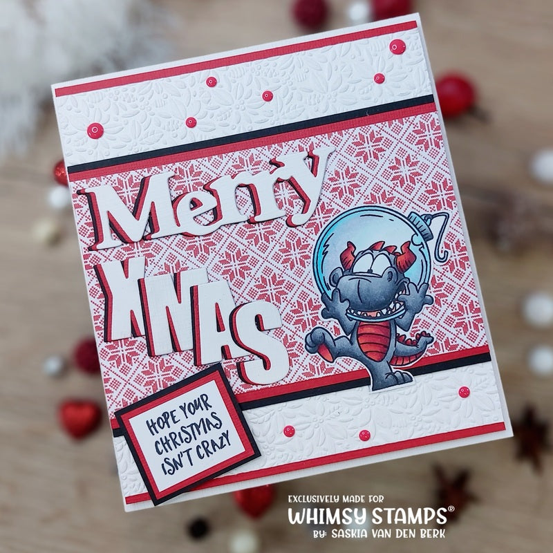 **NEW Dudley's Christmas Clear Stamps - Whimsy Stamps