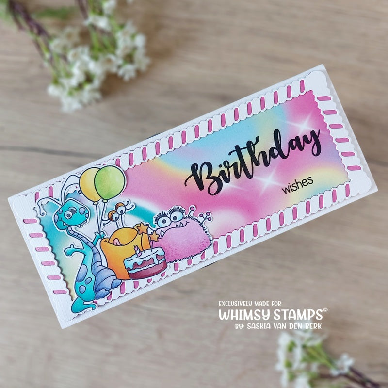 **NEW Monster Birthday Clear Stamps - Whimsy Stamps