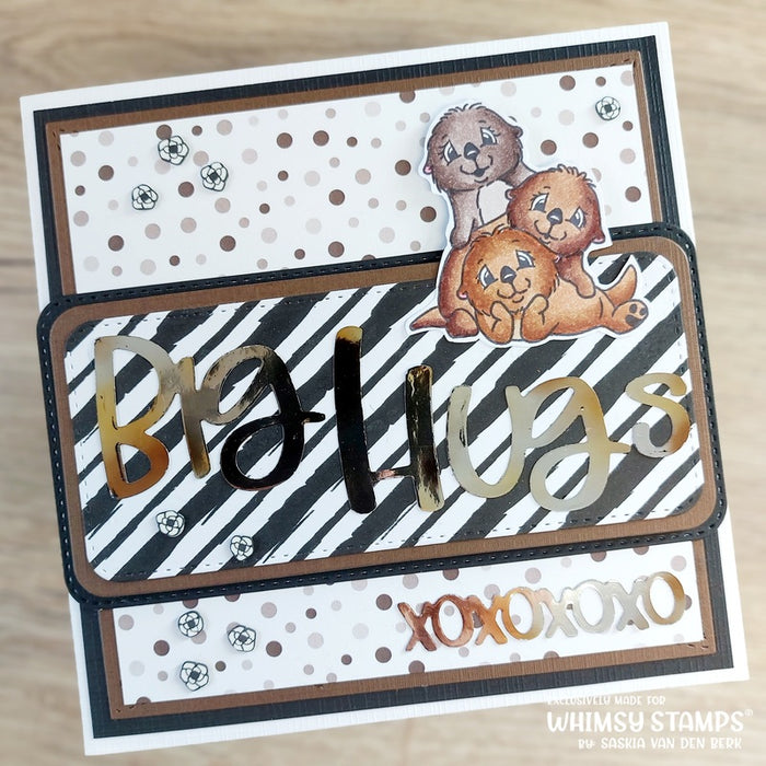 **NEW Otter Variety 2 Clear Stamps - Whimsy Stamps