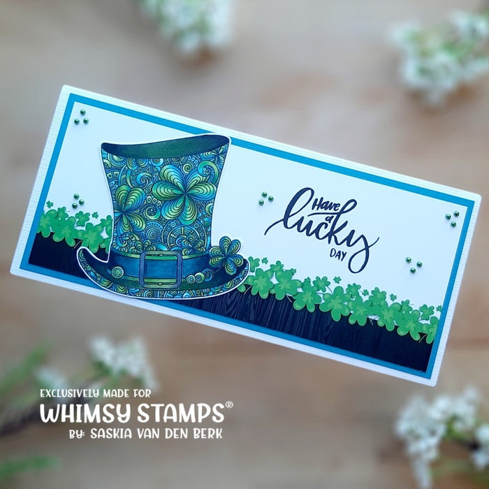 Shamrock Top Hat Clear Stamps - Whimsy Stamps