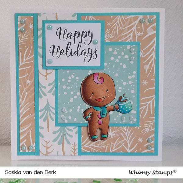 Mini Gingerbread Cookie - Digital Stamp - Whimsy Stamps
