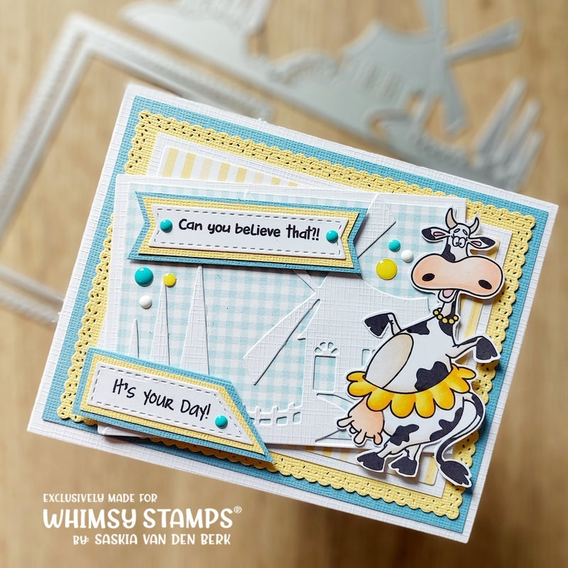 **NEW Southern Cow Bell Clear Stamps - Whimsy Stamps