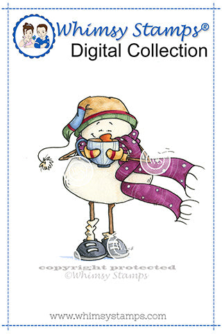 A Frosty Cup of Cocoa - Digital Stamp - Whimsy Stamps