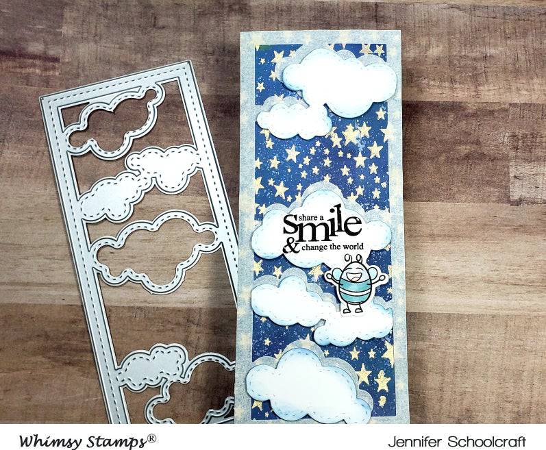 Slimline Clouds Die Set - Whimsy Stamps